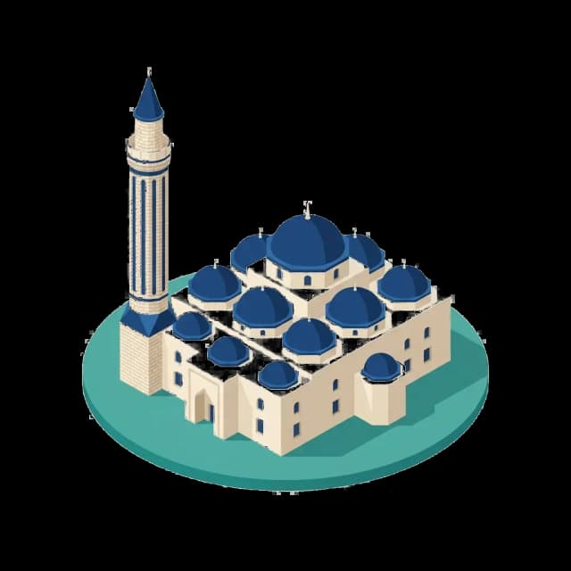 Antalya camii illüstrasyonu
