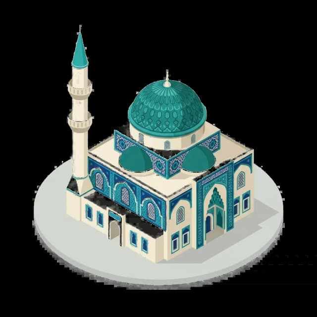 Bursa camii illüstrasyonu