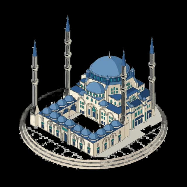 Edirne camii illüstrasyonu