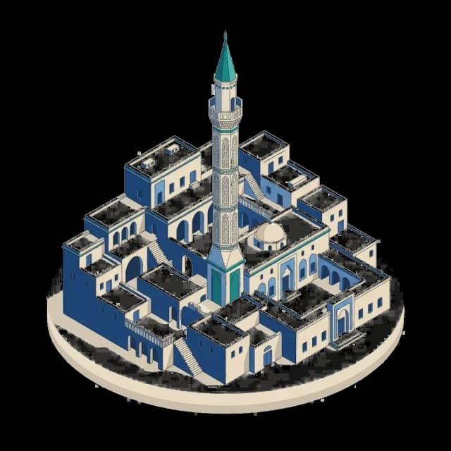 Mardin camii illüstrasyonu