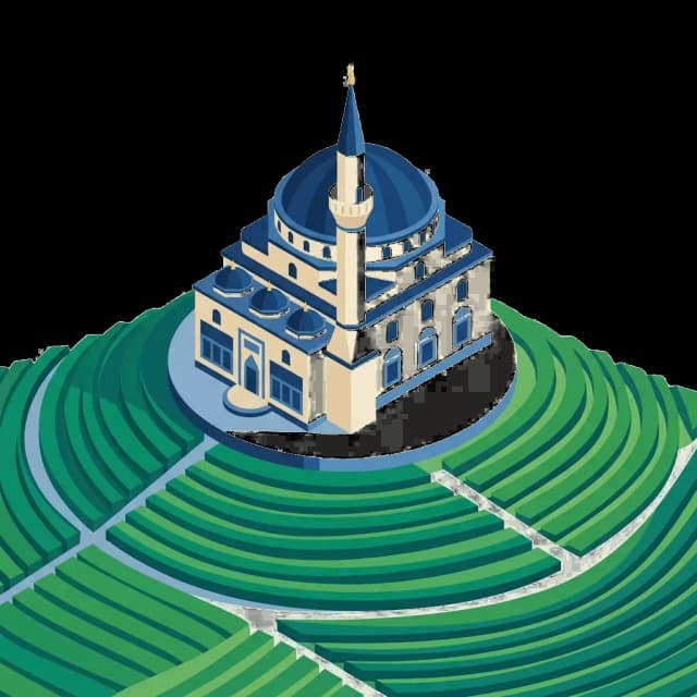 Rize camii illüstrasyonu